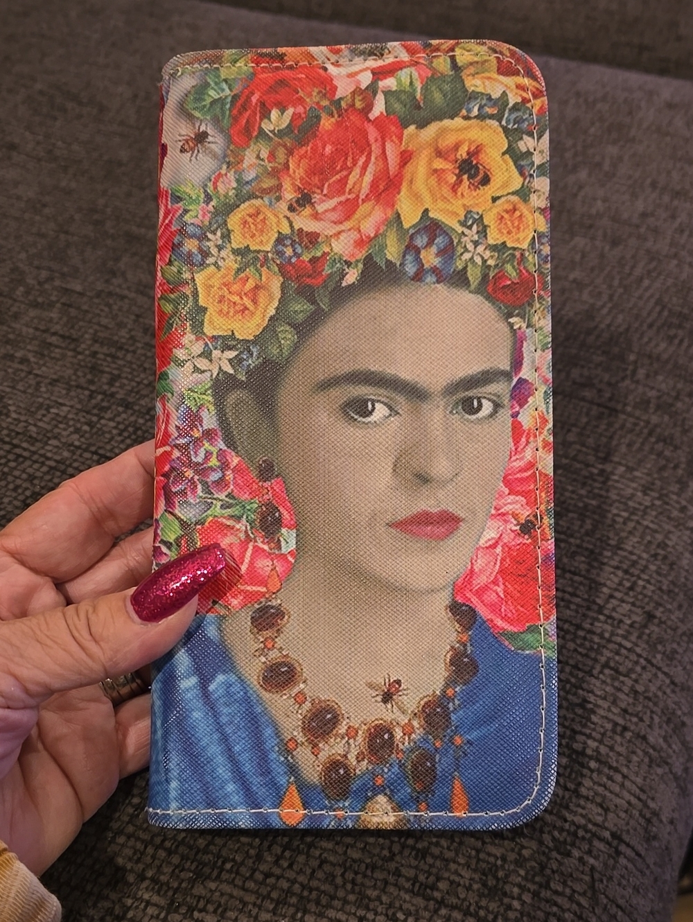 Frida Floral Portrait Wallet  Multicolor